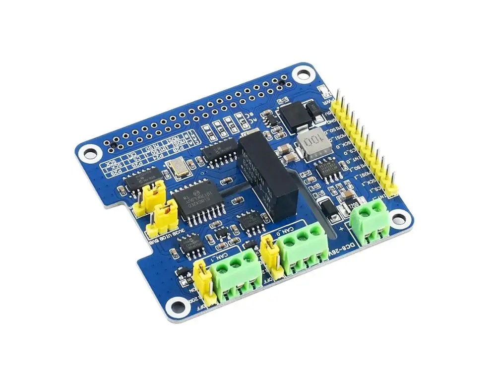 Waveshare2 Channel Изолированная шляпа расширения CAN FD для Raspberry Pi с несколькими бортовыми
