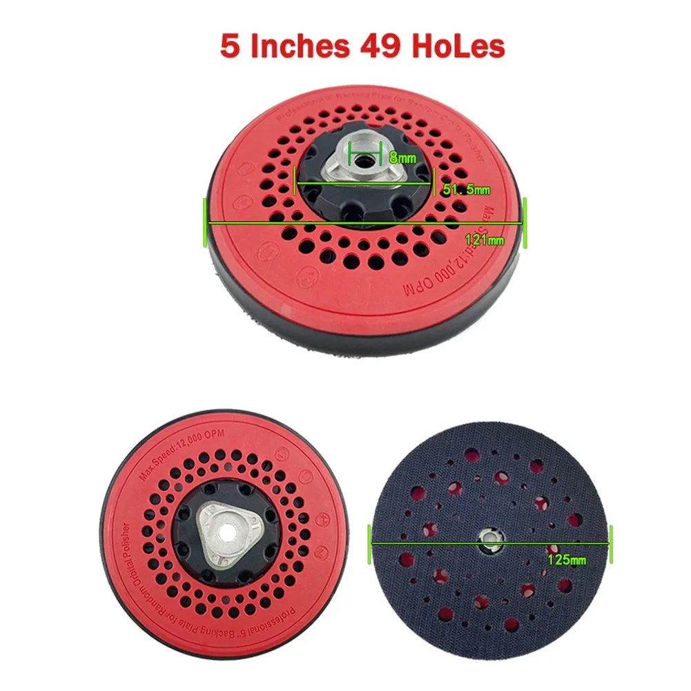 5 дюймов/125 мм 49 отверстий шлифовальная накладка подложка для телефона с