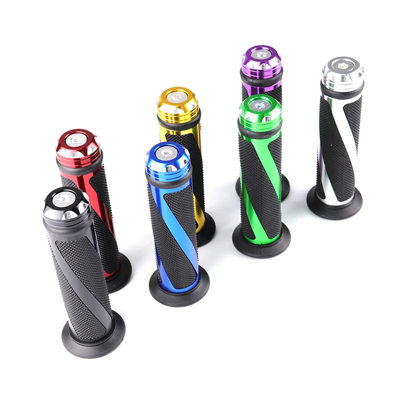 Универсальный 7/8 &quot22 мм алюминиевый сплав + резиновый руль для мотоцикла ручка