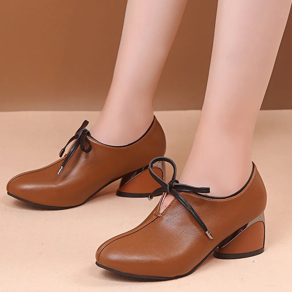 Женские пикантные кожаные туфли лодочки элегантная женская повседневная обувь