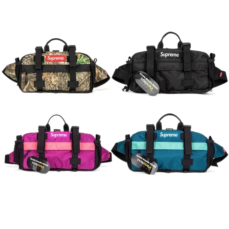

New Supreme The 21FW Waist Bag New Waist Bag Branch Embroidered Camouflage Messenger Bag Chest Bag