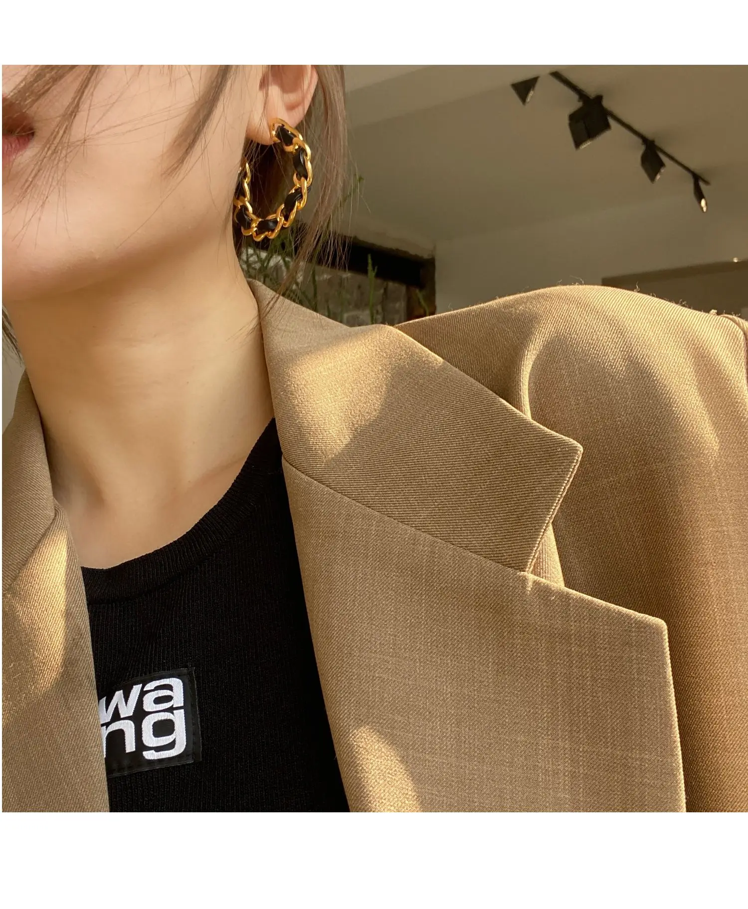 

female earrings 2021 Korean fashion Gothic vintage exaggerated earring wedding accessories