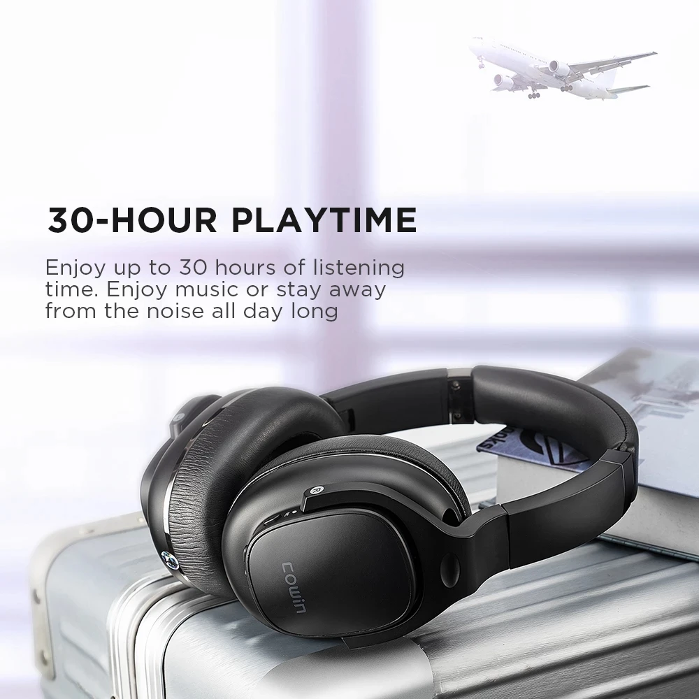 

New COWIN E9 ANC Bluetooth Headphones Active Noise Cancelling Headphones Wireless Headset Over Ear with Microphone Aptx HD sound