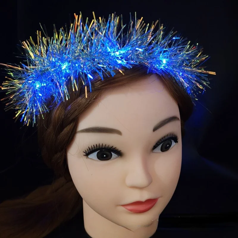 

12pcs LED Party Lights Headband Wreath Props Gifts Girls Birthday Glow Costume Decoration Wedding Halloween