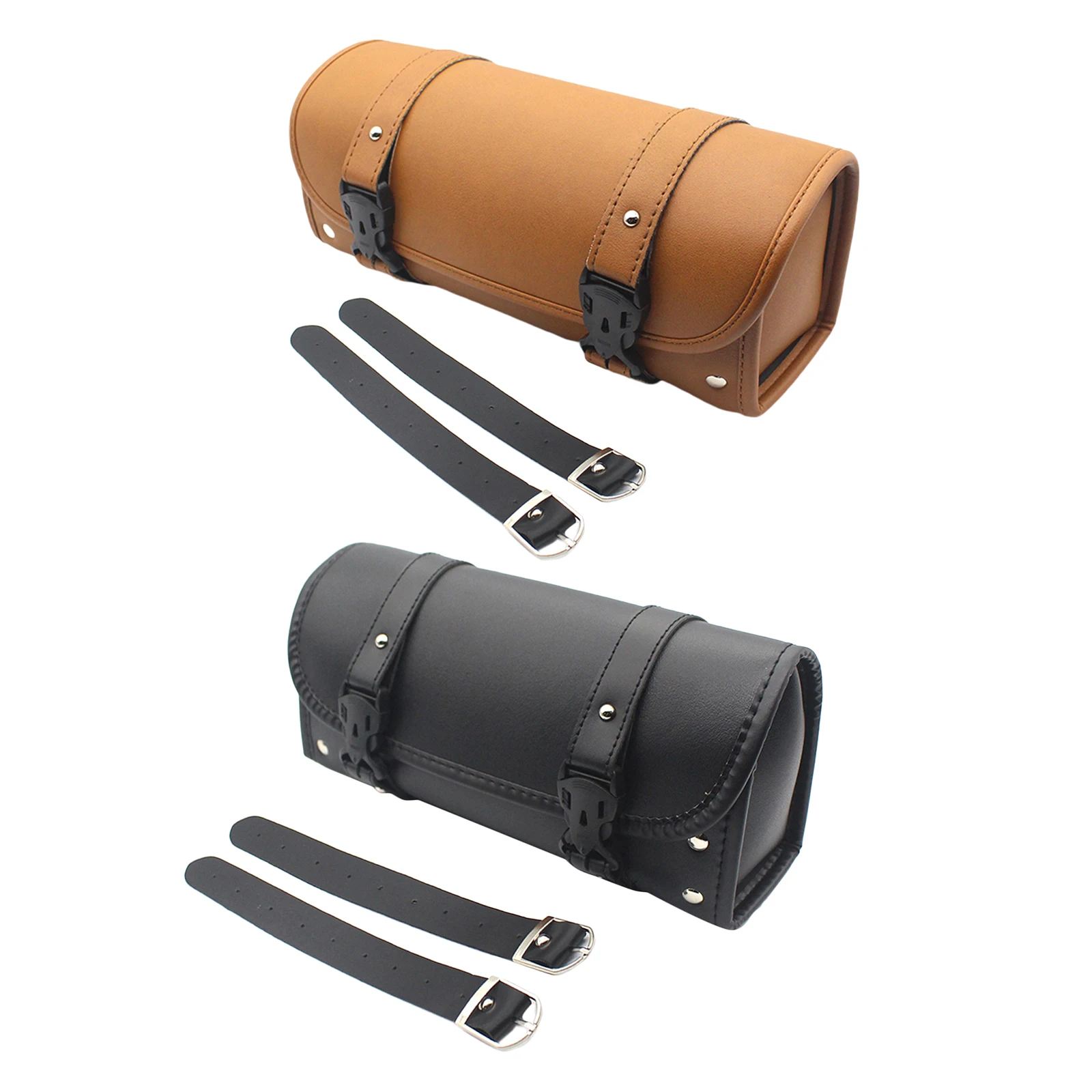 Vintage PU Leather Handlebar Bag Motorcycle Saddle Tool Travel Accessory Pouch | Спорт и развлечения