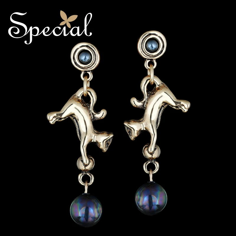 

Special Fashion Lovely Cats Drop Earring for Women Golden Animal Earrings Vintage Ear Pins Cartoon Cats Jewelry Gift S1616E