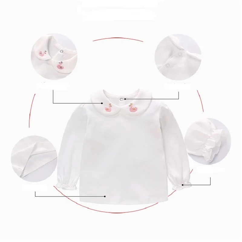 Vlinder/Одежда для маленьких девочек футболки одежда малышей с длинными рукавами