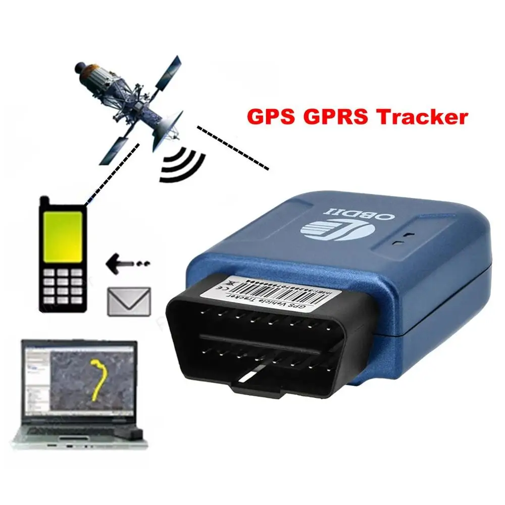 TK206 OBD2 gps GPRS в режиме реального времени трекер автомобильная система слежения с геофенсом защита вибрации сотовый телефон SMS сигнал тревоги