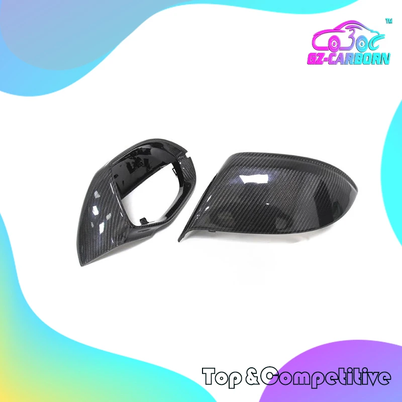 

Rearview Side Mirror Covers For Audi A7 S7 RS7 2011-2018 With/No Lane Assist Hole Replacement Style Gloss Finish Carbon Fiber