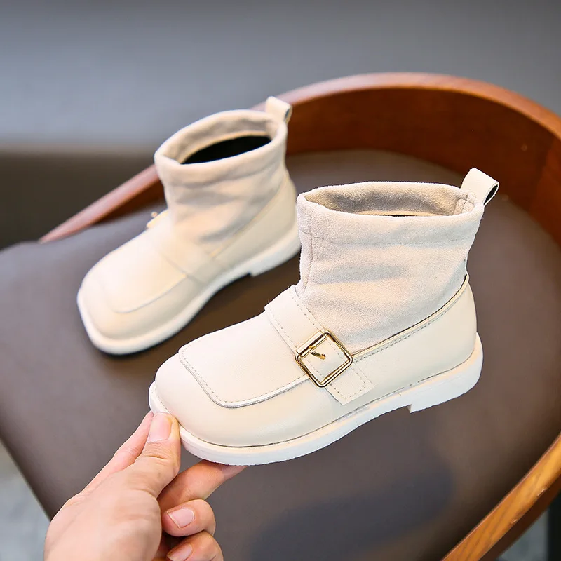 

2020 New Children Boots Casual Autumn Winter PU Leather School Girls Shoes Fashion Single Short Boots Kids Girls Martin Boots