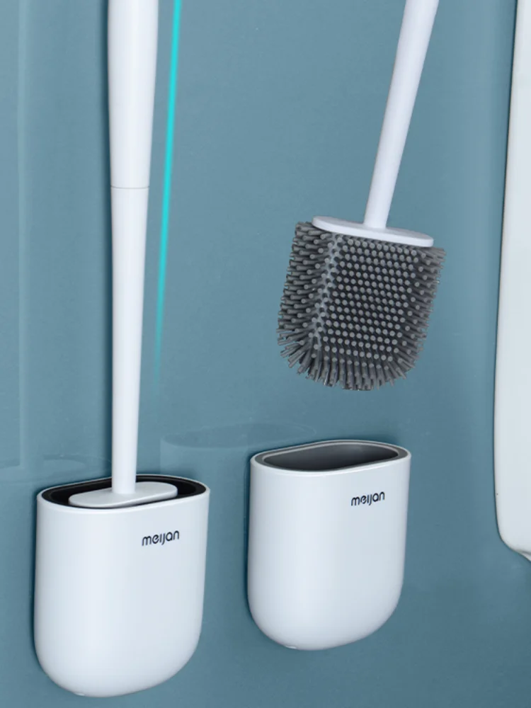 

Новая красивая щетка для унитаза, глубокий очиститель, силиконовая пластиковая белая щетка для унитаза, прочный тип щетки для ванной комнат...