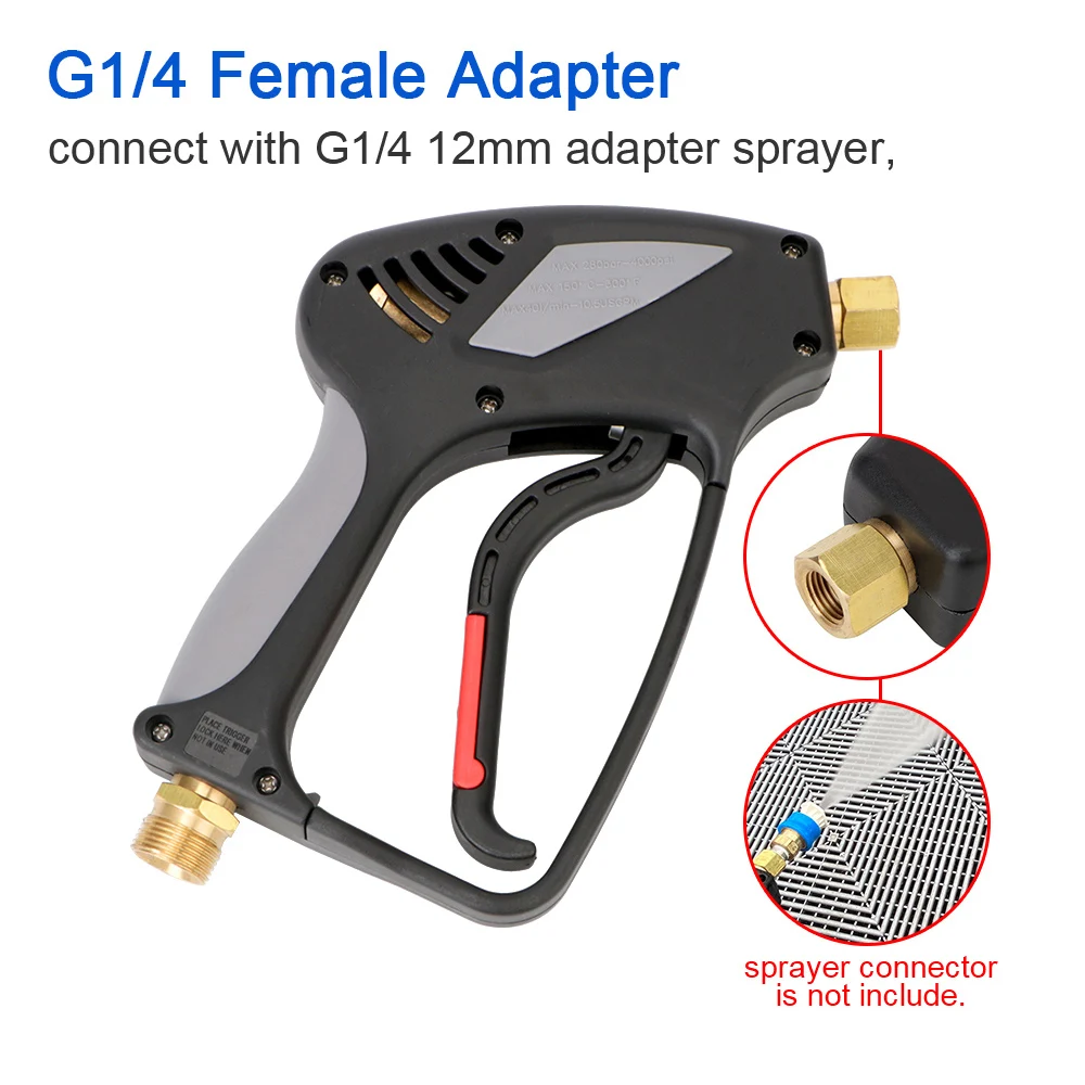 

M22 Male G1/4 Female Thread Adapter 280bar 4000psi Car High Pressure Washer Quick Release Snow Foam Washer