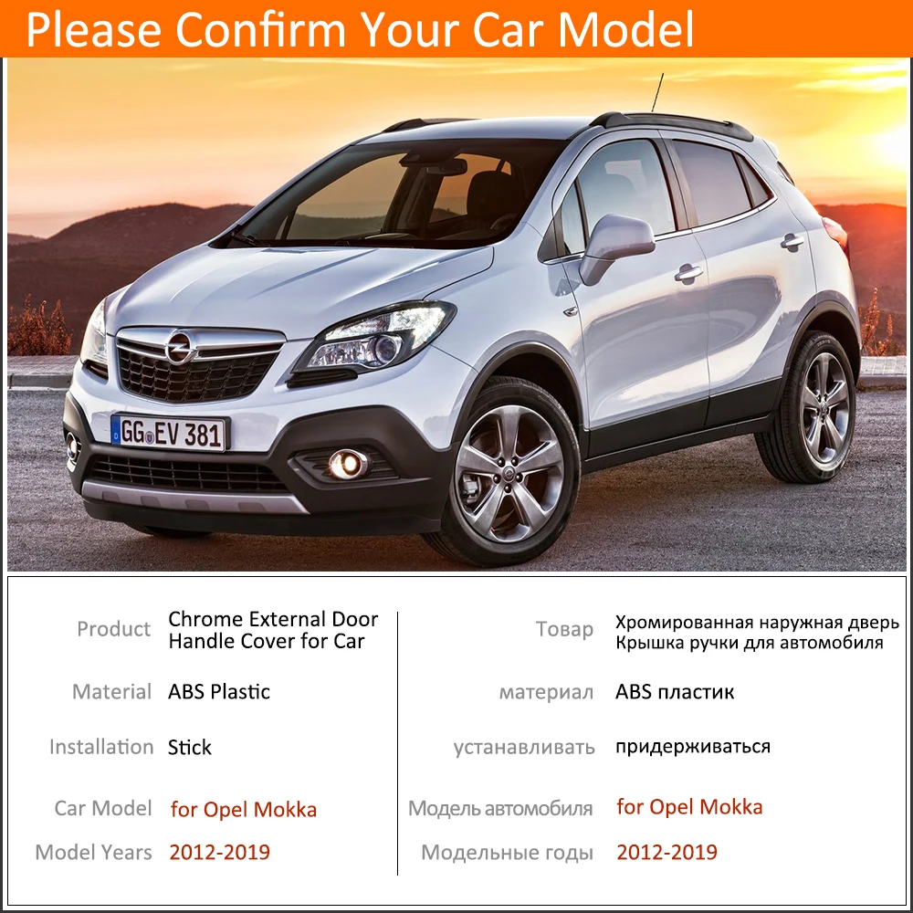 

Car Accessories Exterior Door Chrome Handle Cover for Opel Vauxhall Mokka X Buick Encore 2012~2019 2013 2016 2017 2018 Trim Set