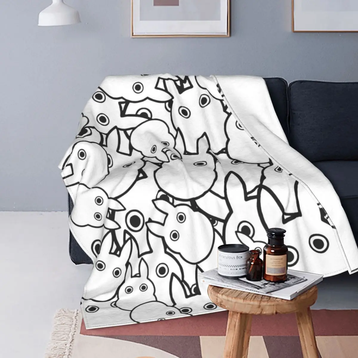 

Totoro-Manta de franela multifunción de Anime Miyazaki, ropa de cama, colcha fina de felpa, ligera, para primavera y otoño