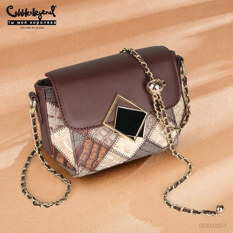 

Cobbler Legend Brand Shoulder Bags for Women Luxury Designer Messenger/Crossbody Bag Splice Chain High Quality party square bags