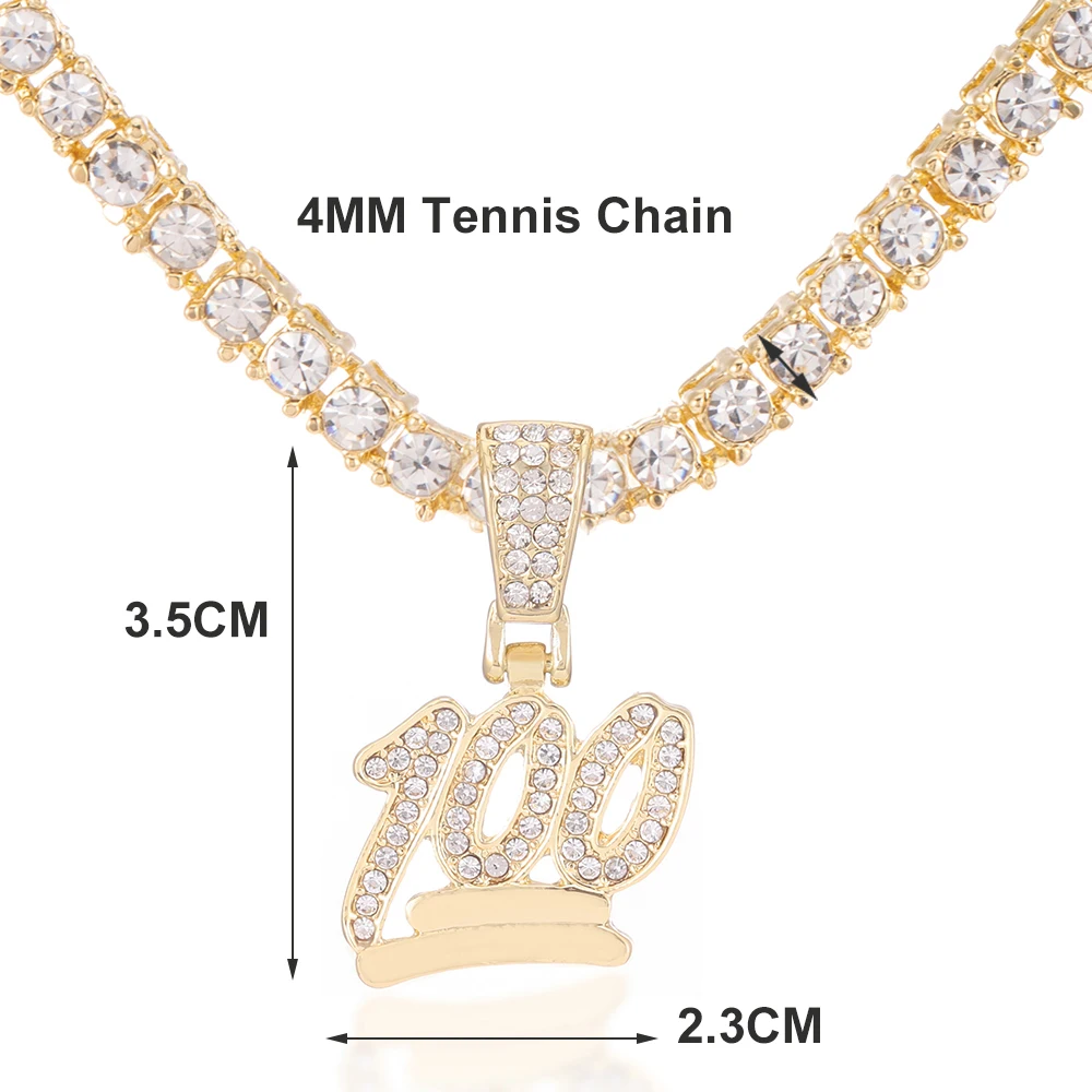 100 шт./набор золотое ожерелье стразы шт.|Ожерелья с подвеской| |