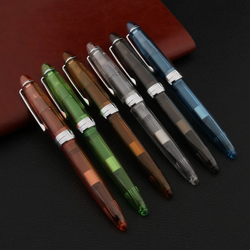 Ручка перьевая JINHAO 992 пластиковая прозрачная цветная Классическая каллиграфия 0