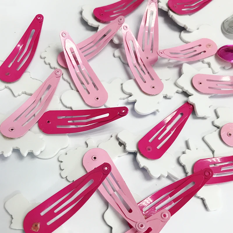 100Pcs Newborn Headband Kids Hair Accessories Headwear Mickey Hairpins Cartoon Mermaid Horse Rainbow Clip for Girl | Детская одежда и