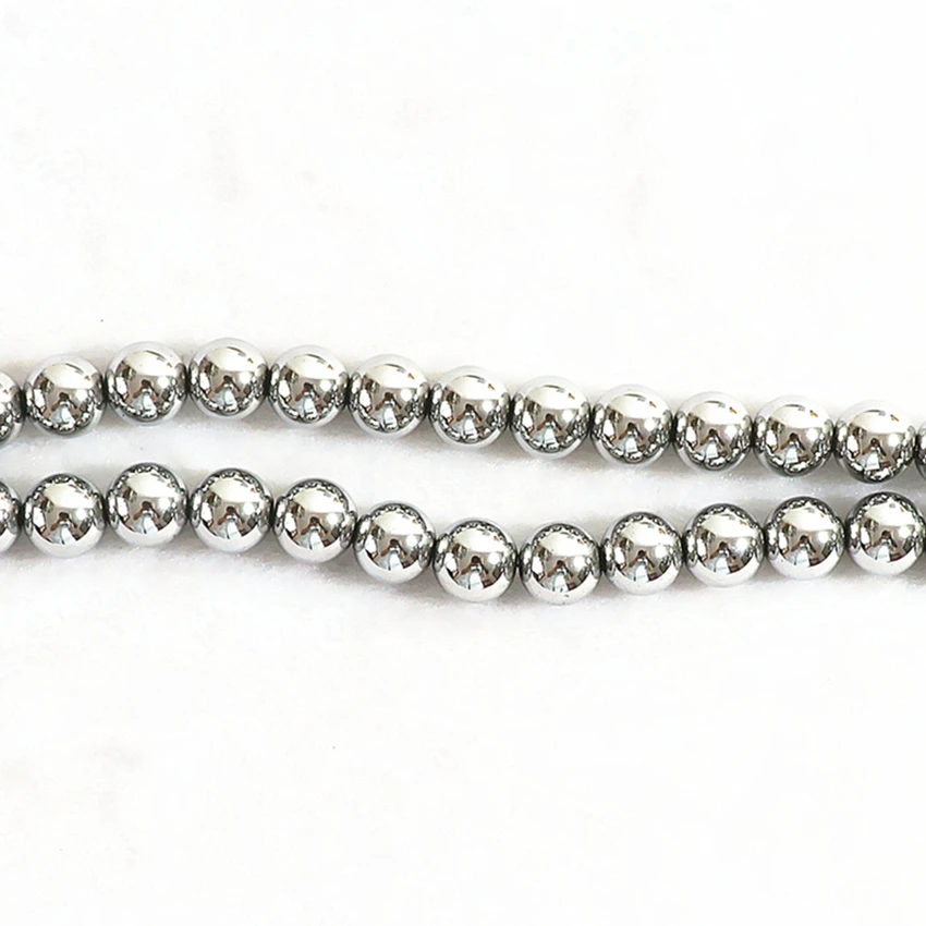 Подвески серебристого цвета гематит железная руда камень 4 мм 6 8 10 12 круглые