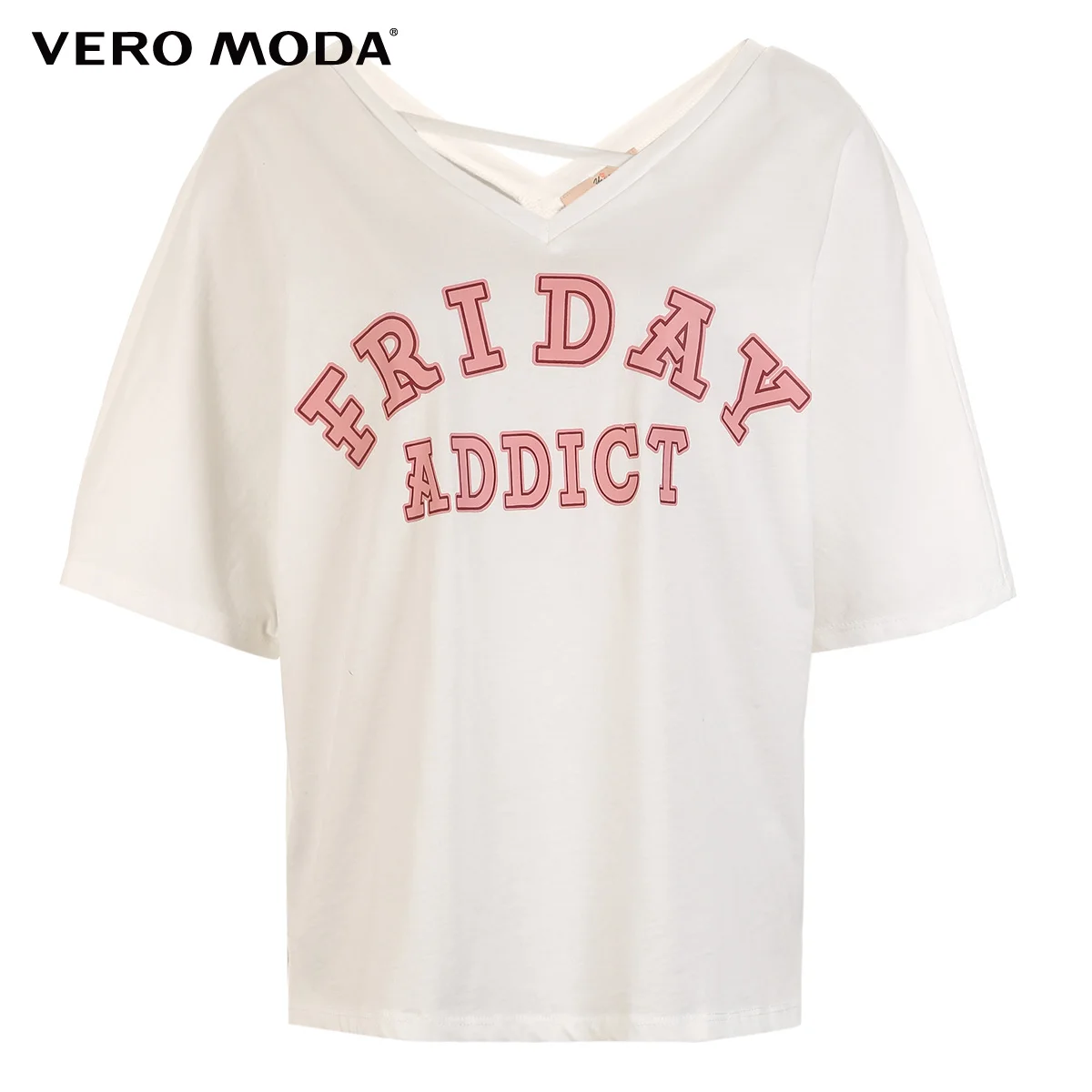 Женская футболка с v-образным вырезом и буквенным принтом Vero Moda | 3191T1505