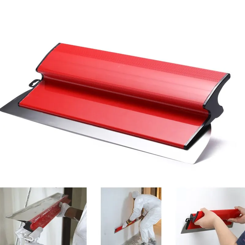 25/40cm Drywall Skimming Blade Stainless Steel Skimmer Putty Knifes Smoothing Painting Finishing Plastering Construction Tool