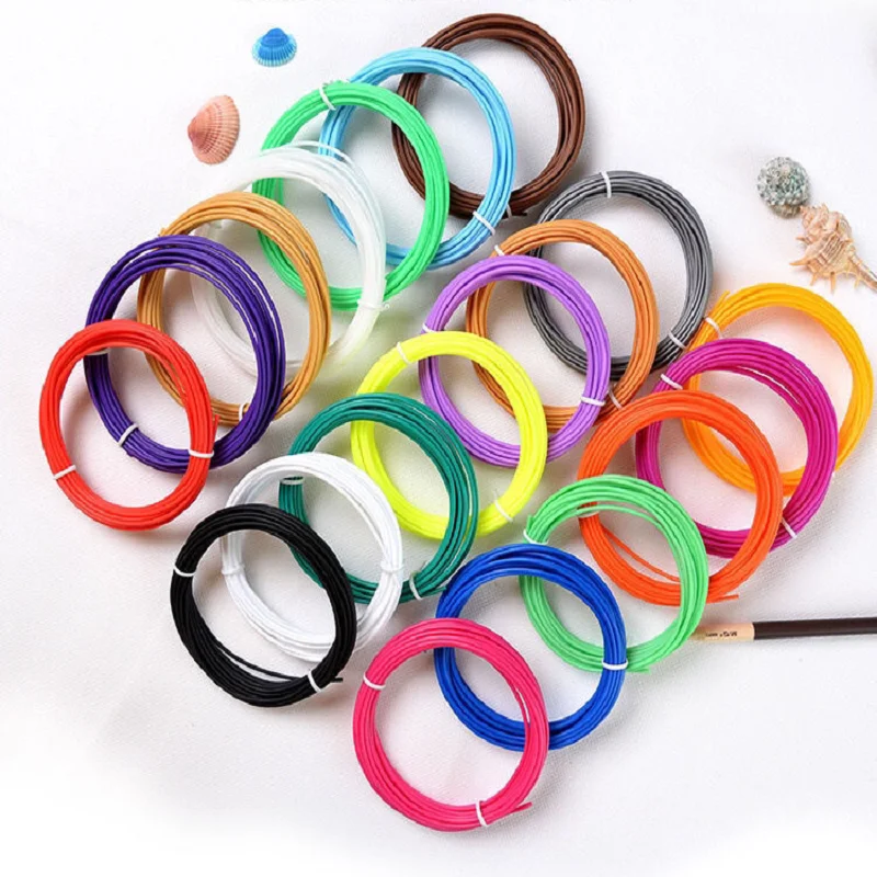 

15 цветов PCL нить 1,75 мм 3d печатная ручка пластиковый шелк низкотемпературная печать создание рисунка печатные безопасные материалы