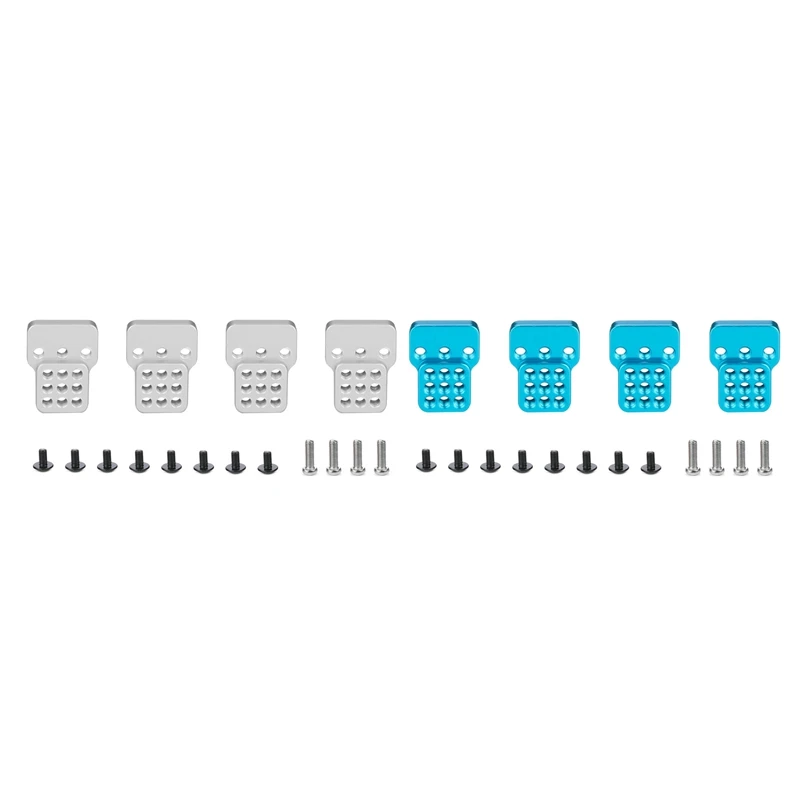 

2 Set Metal Adjustable Shock Absorber Bracket Extender Seat for RC Car Parts,Blue & Silver
