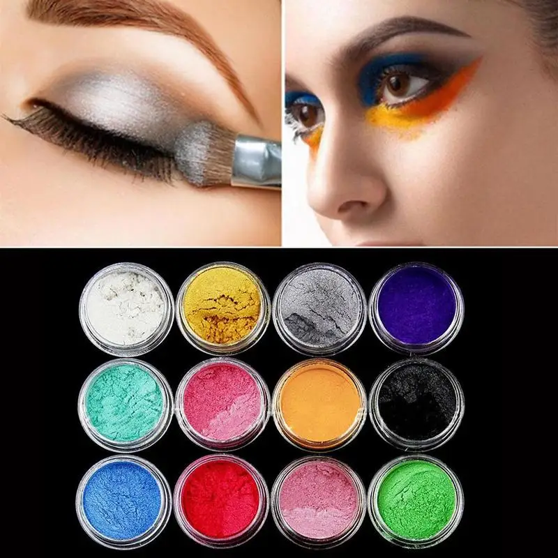 Пигментный Порошок для ногтей 12 цветов пигментный порошок Мика кристаллическая