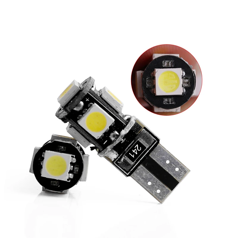 2 предмета W5W T10 5050 5SMD чип светодиодный лампы Стоянкы Автомобилей Автомобиля