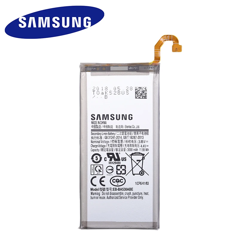 samsung запасной телефон батарея EB-BA530ABE для samsung Galaxy A8(A530) A530 SM-A530F 3000mAh