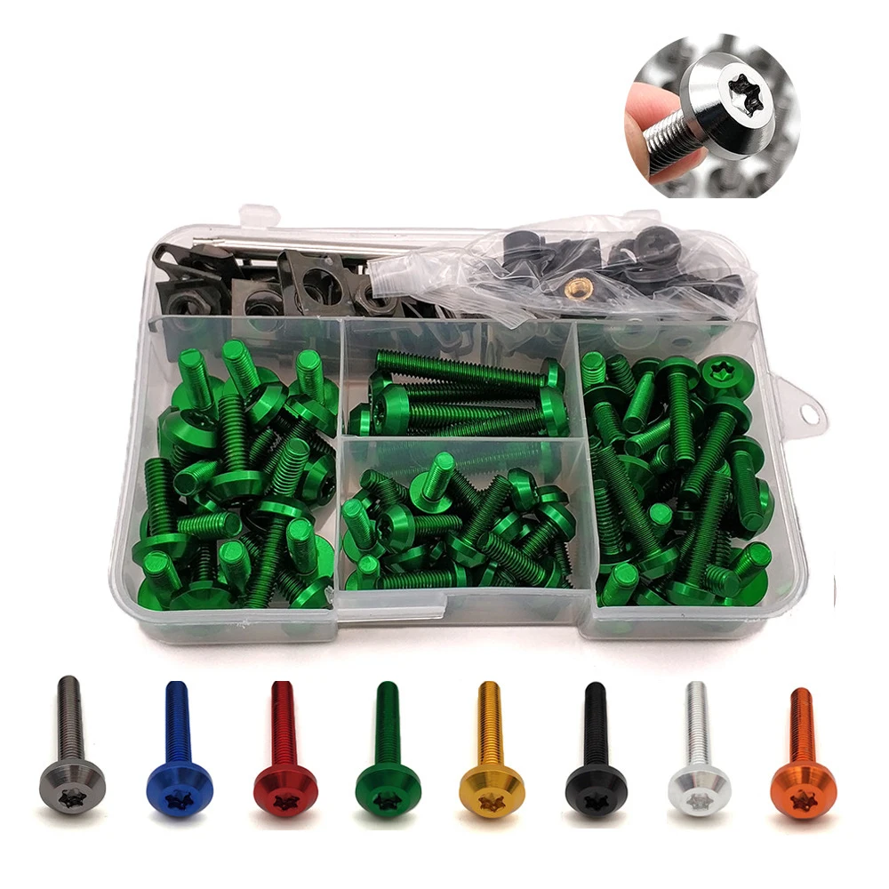 Универсальный Комплект болтов для обтекателя кузова мотоцикла крепежные зажимы