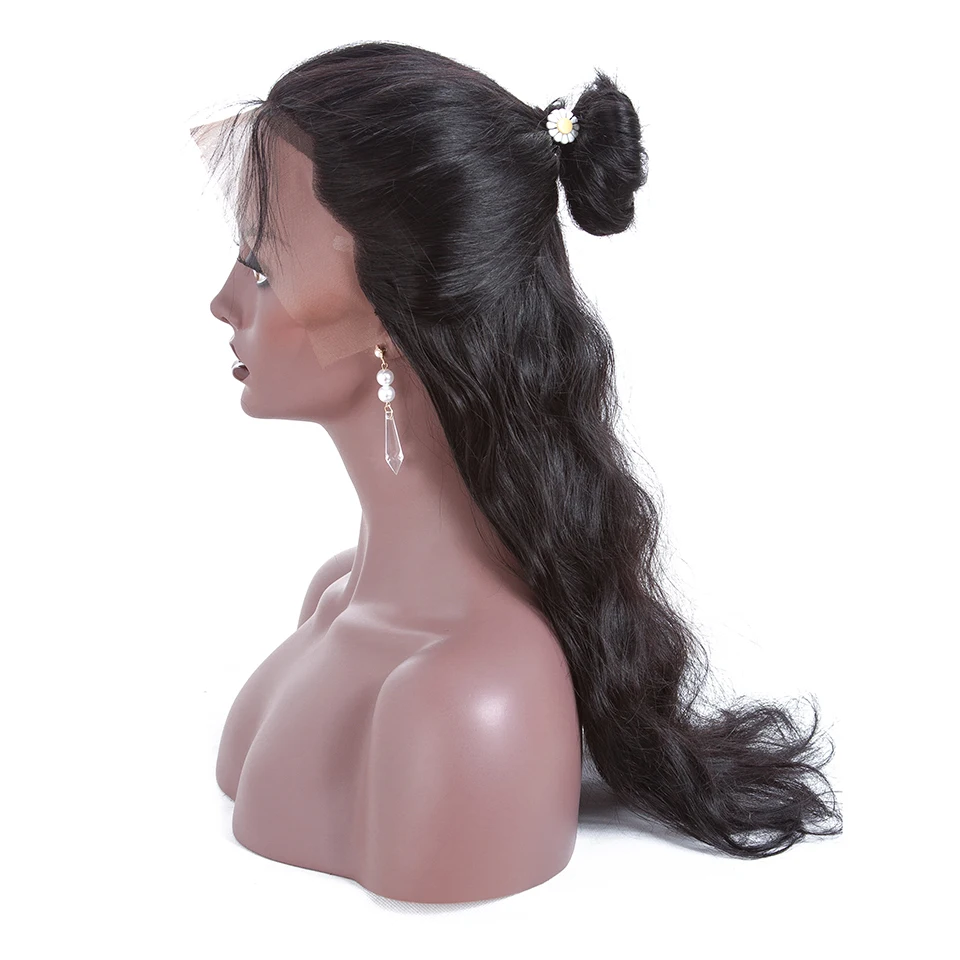 HairUGo 360 парики из натуральных волос на шнурках малайзийские волосы remy волнистые