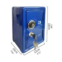 652f mini metal coin bank locker with keys kids money saving jar security safe box