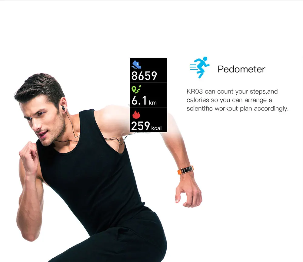 Бизнес кожаный смарт-браслет шагомер пульсометр Спортивный Браслет