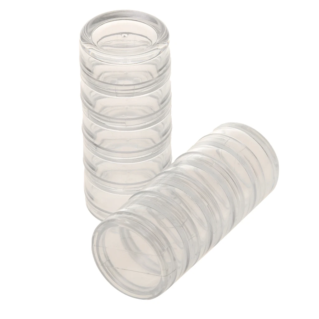

30 Nail Art Clear Empty Storage Box Glitter Powder Bead Jewelry Display Case