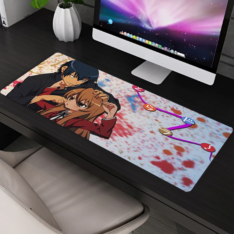 

Toradora Keyboard Mouse pad tablet gaming gamer Desk Mat alfombrillas de ratn xl Natural Rubber Pc Speed Logitech mouse pads