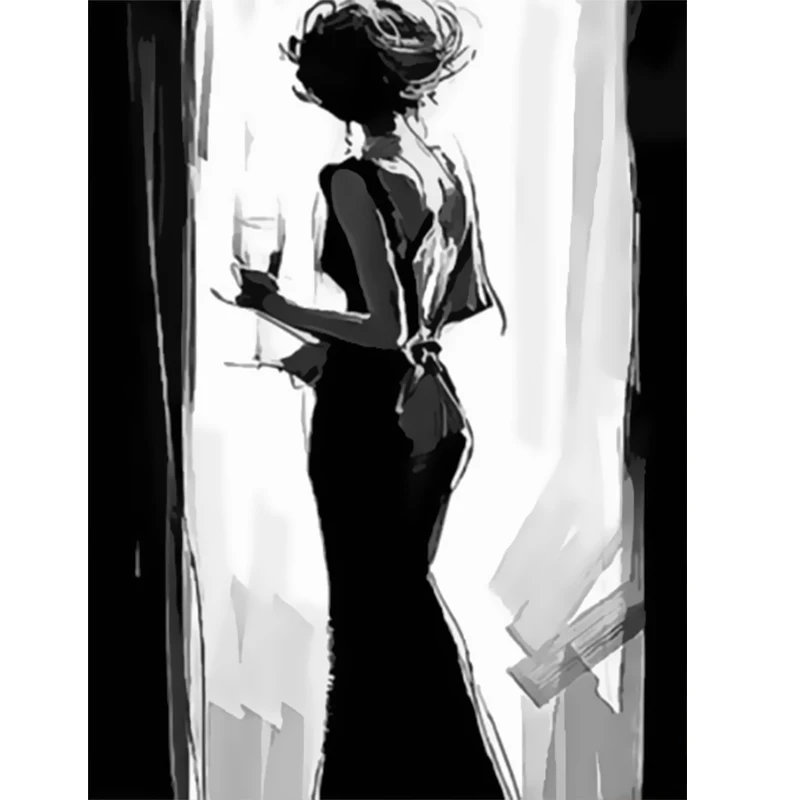 

Рисование по номерам девушка масляная краска портрет картины по номерам для взрослых домашний декор