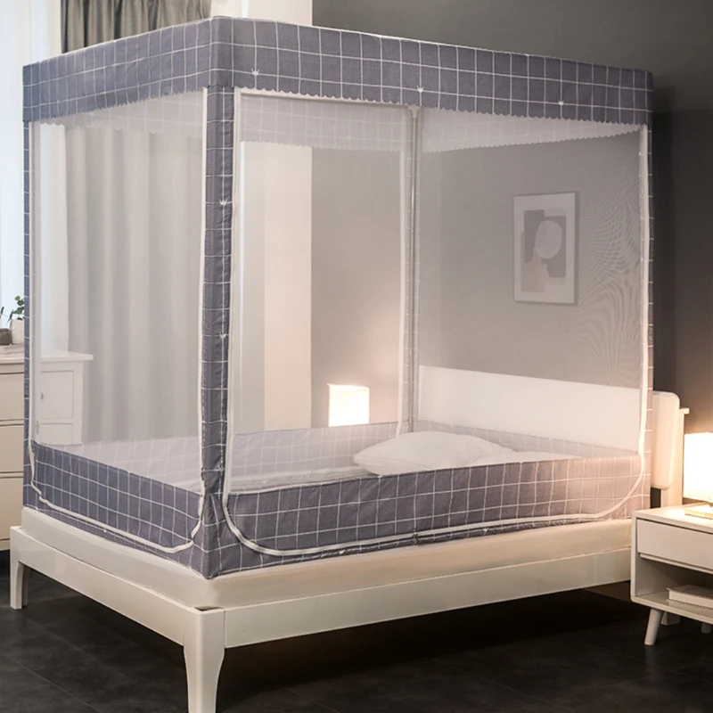 Домашняя Штора для кровати с москитной сеткой один корпус поддержкой полностью