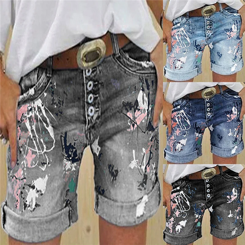 

2021 Summer Denim Short Jeans Women Sexy High Waist Hole Ripped Shorts Fashion Casual Slim Plus Size Denim Shorts Lady Hotpants