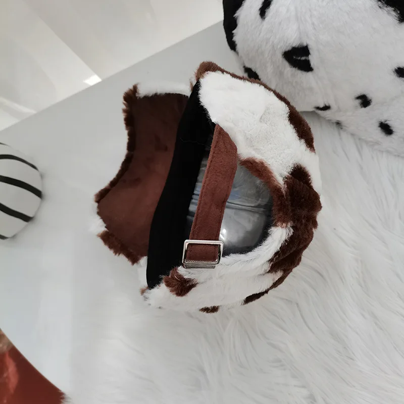 Осенне-зимняя хлопковая шапка детская модная универсальная плюшевая бейсболка с