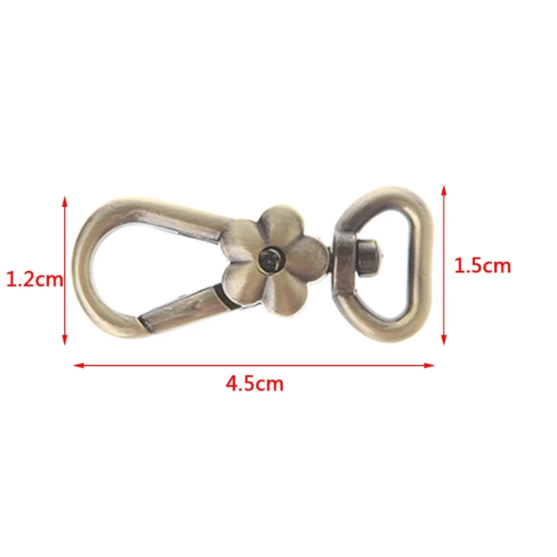 

066F Flower Lobster Clasps Swivel Trigger Clips Snap Hooks Bag Key Rings Keychains