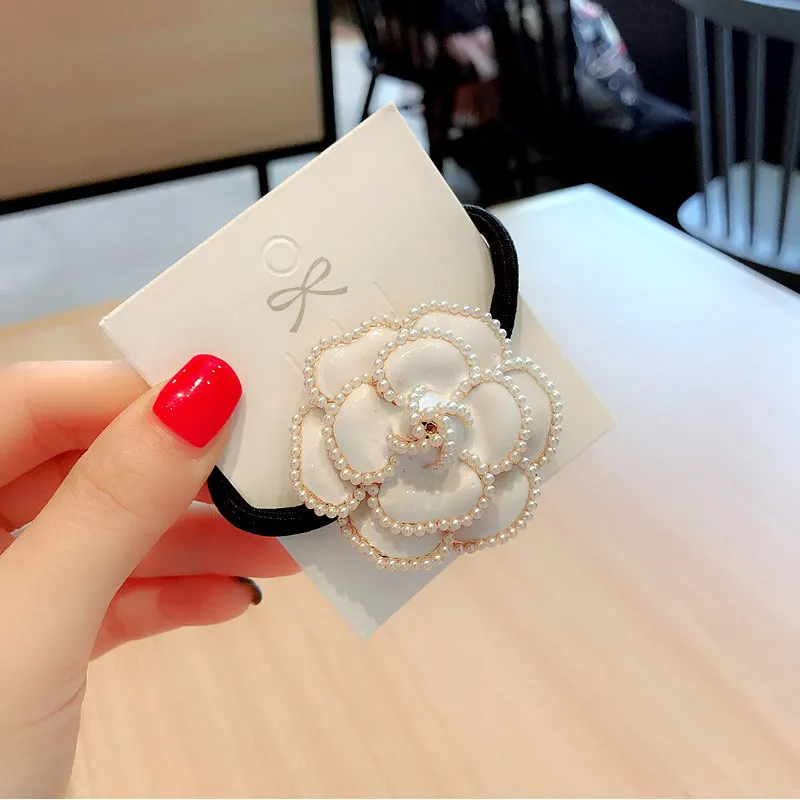 Женские резинки для волос с кристаллами камелии Элегантные Дизайнерские от