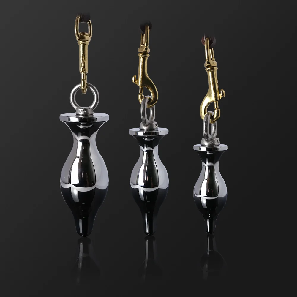 Анальная пробка из нержавеющей стали с поводком расширяющаяся большой анальный