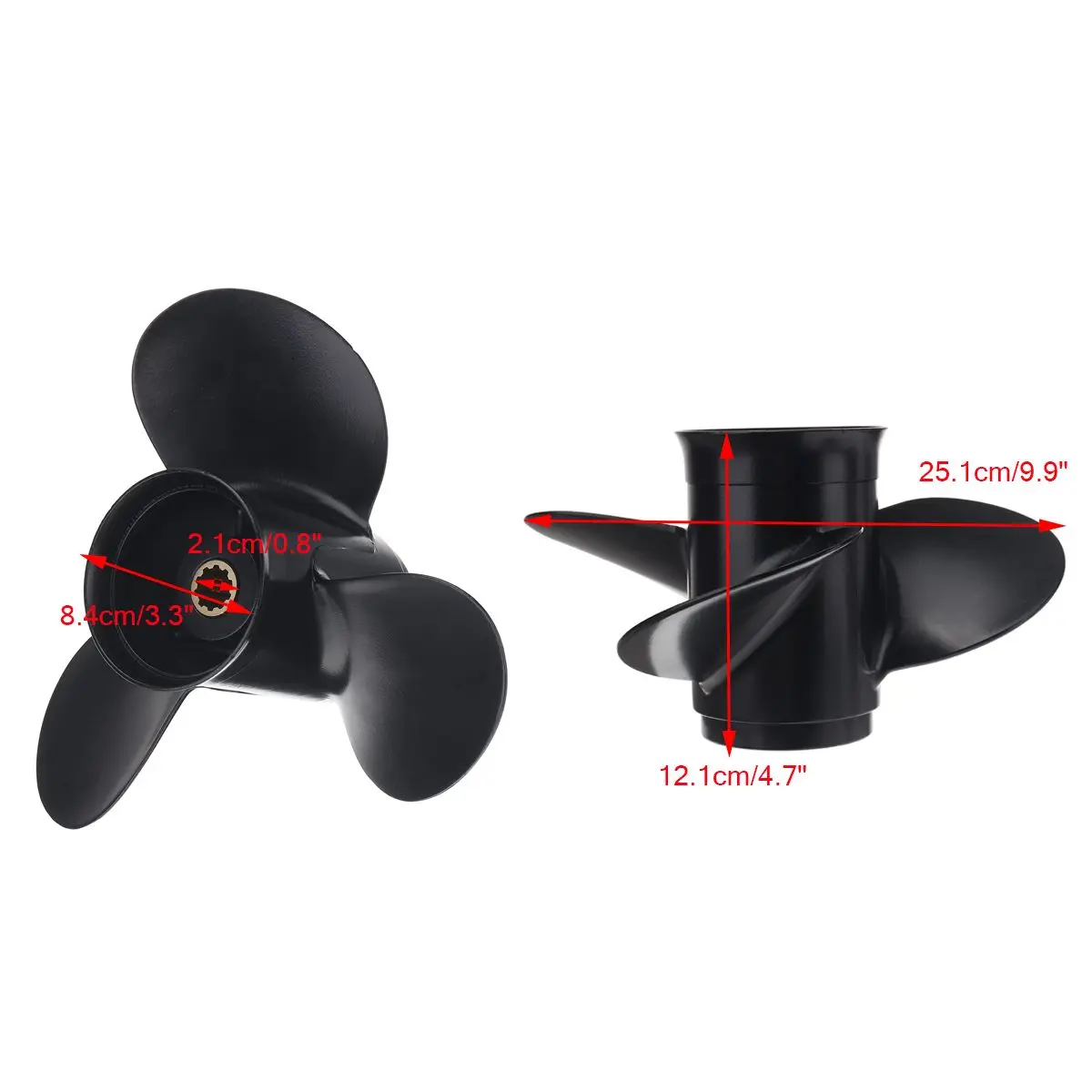 

Marine Boat Outboard Propeller 8.8 x 11 Aluminum Alloy for Tohatsu/Nissan/Mariner Outboard Engines 25-30HP 3 Blades 3R0B645230