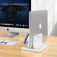 Phone Holder Notebook Holder iPad Stand Tablet Stand Adjustable Desktop Dock 3 in 1 Space For MacBook Pro Air Mac Xiaomi Samsung