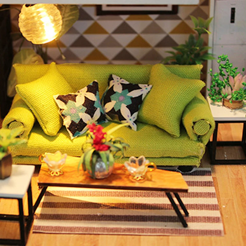 Кукольный домик ручной работы миниатюрный кукольный сделай сам с мебелью