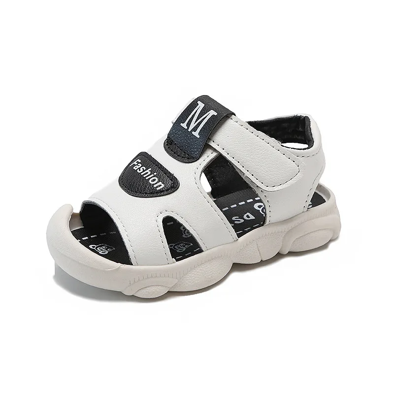 

2020 Summer Boys Beach Shoes Breathable For Girls Leather Casual Sandals Children's Fashion Hollow Net Sandals Shoe Size 22-27