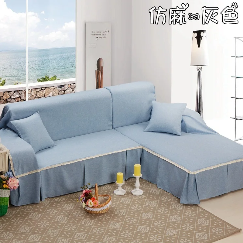 Однотонное бархатное покрывало для дивана 1 шт. нескользящая универсальная юбка