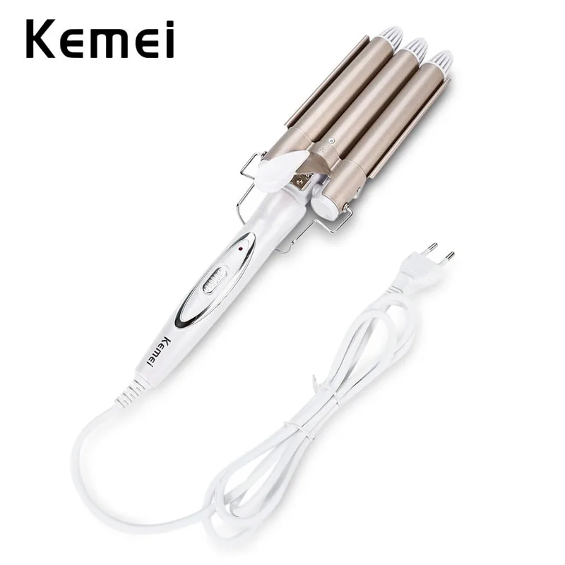 KEMEI щипцы для завивки волос электрические 3 Бочки щипцы для завивки волос Быстрый нагрев палочка щипцы для завивки волос электрические щипцы для завивки стильные инструменты D45