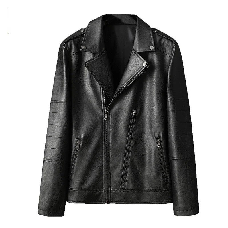 

Весна-Осень 2021, Молодежный кардиган из искусственной кожи с отложным воротником и длинными рукавами в Корейском стиле, Повседневная мотоци...